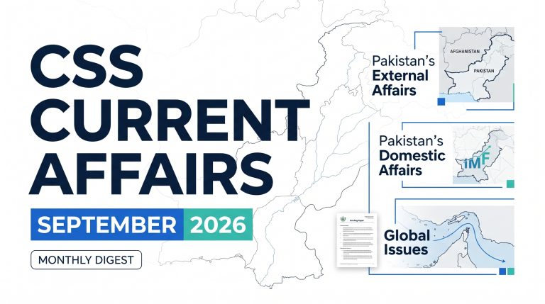 CSS Current Affairs Digest: September 2026